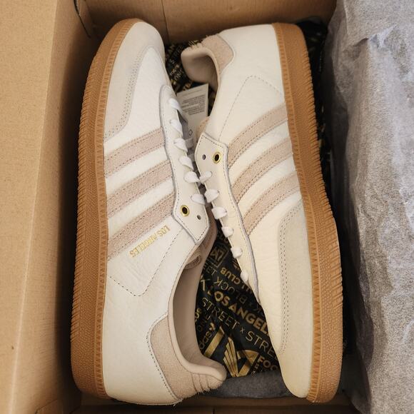adidas Mens Samba 2.0 LAFC Lifestyle Sneaker, White Linen Gum, 12.5 Los Angeles main image 4